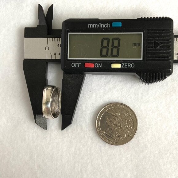 Sterling Silver 925 Marcasite Domed 8MM Tapered Band Ring Size 5 - Picture 13 of 16